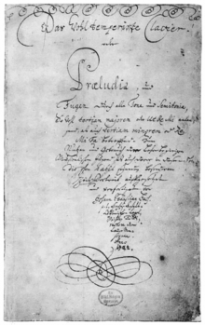 Titelblatt des Wohltemperierten Klaviers in Bachs Handschrift